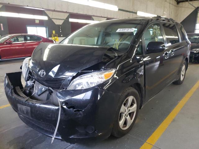 5TDKK3DC7ES426815 - 2014 TOYOTA SIENNA LE BLACK photo 2