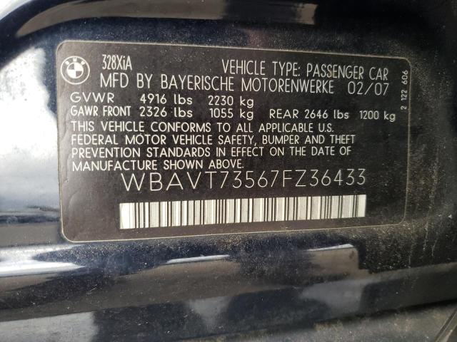 WBAVT73567FZ36433 - 2007 BMW 328 XIT Mavi foto 10