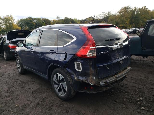 5J6RM4H94FL099056 - 2015 HONDA CR-V TOURI BLUE photo 3