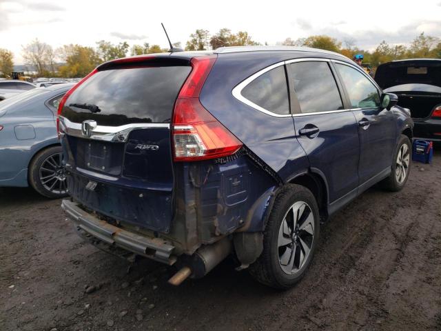 5J6RM4H94FL099056 - 2015 HONDA CR-V TOURI BLUE photo 4