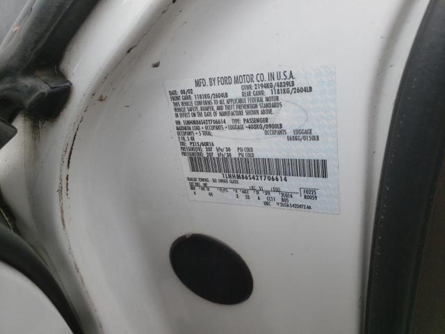 1LNHM86S42Y706614 - 2002 LINCOLN LS 白色 照片 10