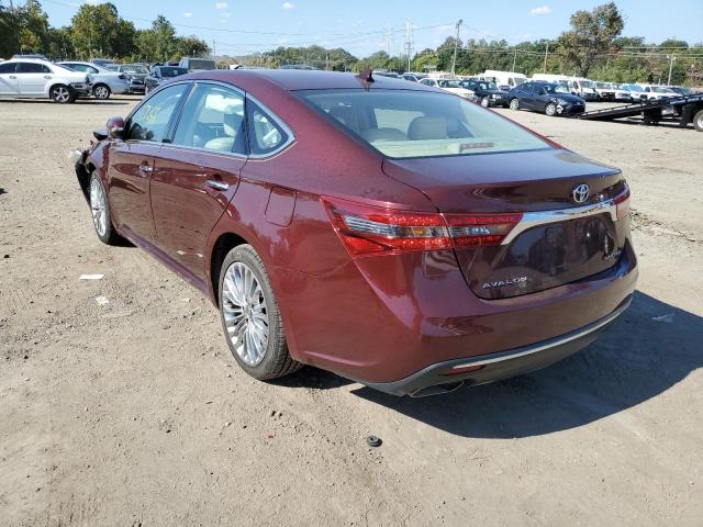 4T1BK1EB0GU202564 - 2016 TOYOTA AVALON XLE BURGUNDY photo 3