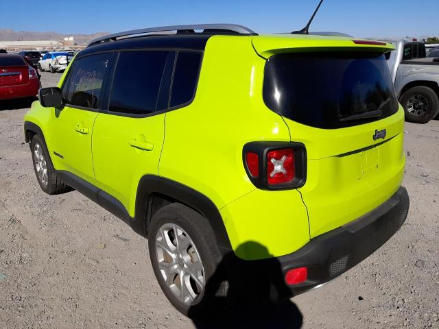 ZACCJADB9HPF68281 - 2017 JEEP RENEGADE L GREEN photo 3