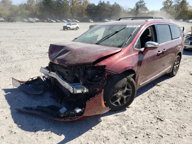 2C4RC1GG9JR185566 - 2018 CHRYSLER PACIFICA L MAROON photo 2