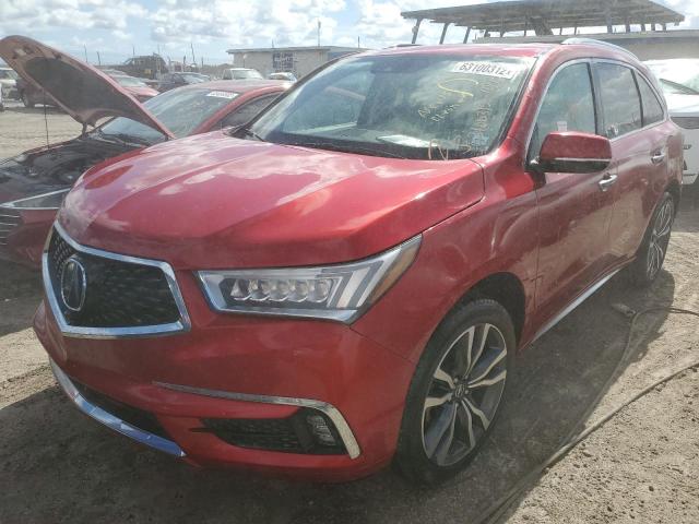 5J8YD3H82KL008025 - 2019 ACURA MDX ADVANC RED photo 2