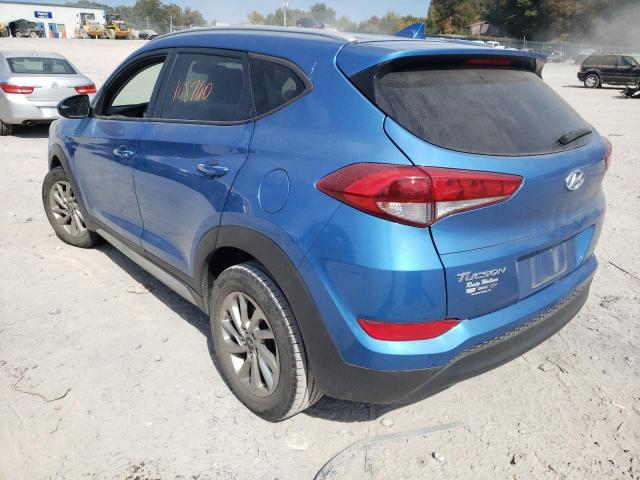 KM8J33A42JU641106 - 2018 HYUNDAI TUCSON SEL BLUE photo 3