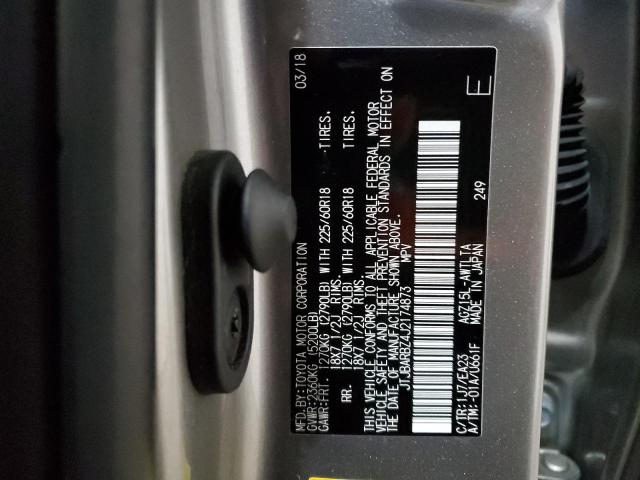 JTJBARBZ4J2174873 - 2018 LEXUS NX 300 BAS 红色 照片 10