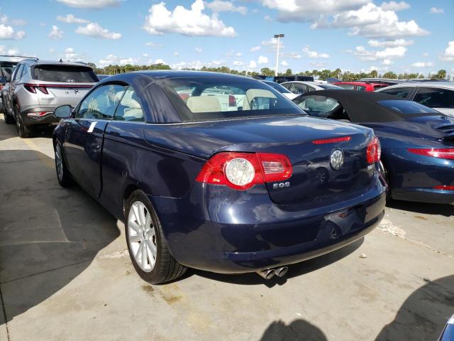 WVWBA71F98V048760 - 2008 VOLKSWAGEN EOS TURBO BLUE photo 3