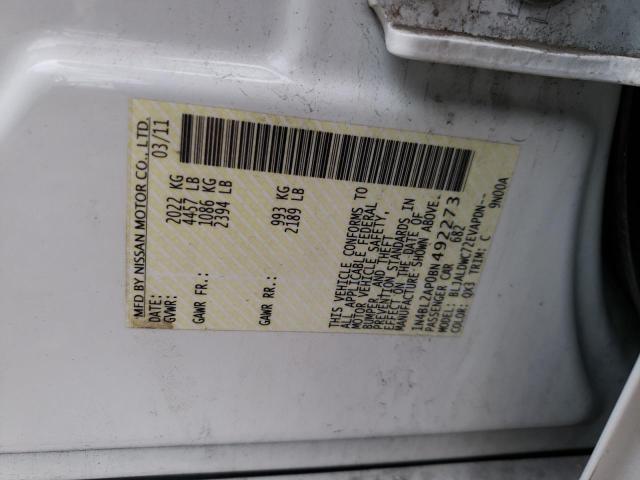 1N4BL2AP0BN492273 - 2011 NISSAN ALTIMA SR WHITE photo 12