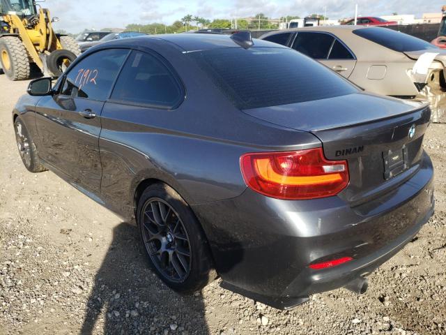 WBA1J7C57EVW84361 - 2014 BMW M235I GRAY photo 3