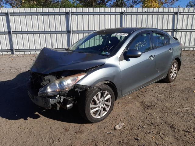 JM1BL1V86C1663186 - 2012 MAZDA 3 I GRAY photo 2