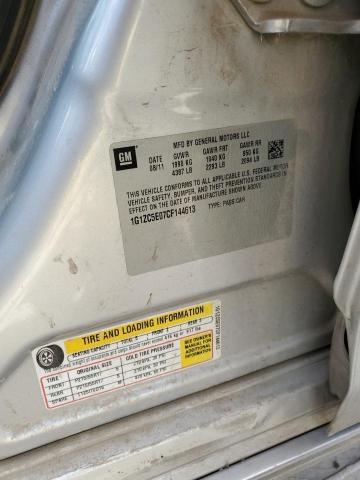 1G1ZC5E07CF144613 - 2012 CHEVROLET MALIBU 1LT 银色 照片 10