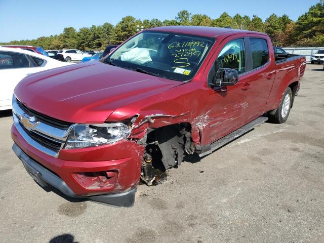 1GCGTCEN2H1272907 - 2017 CHEVROLET COLORADO L RED photo 2