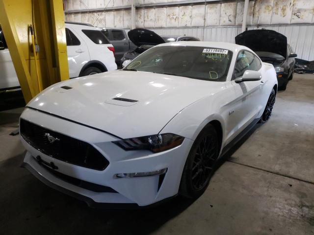 1FA6P8CF1K5163725 - 2019 FORD MUSTANG GT WHITE photo 2