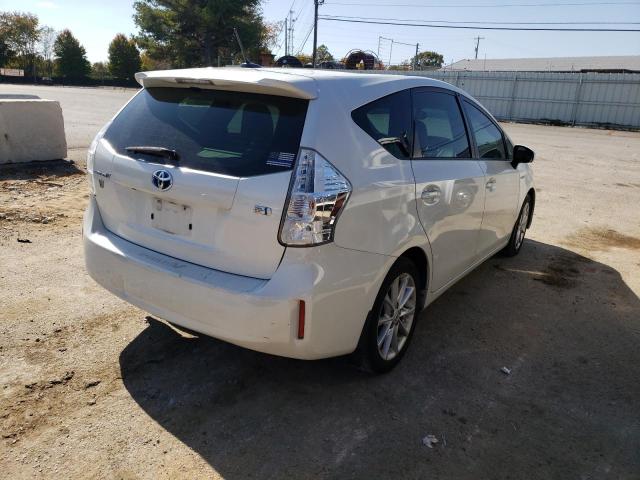 JTDZN3EU8C3048175 - 2012 TOYOTA PRIUS V WHITE photo 4