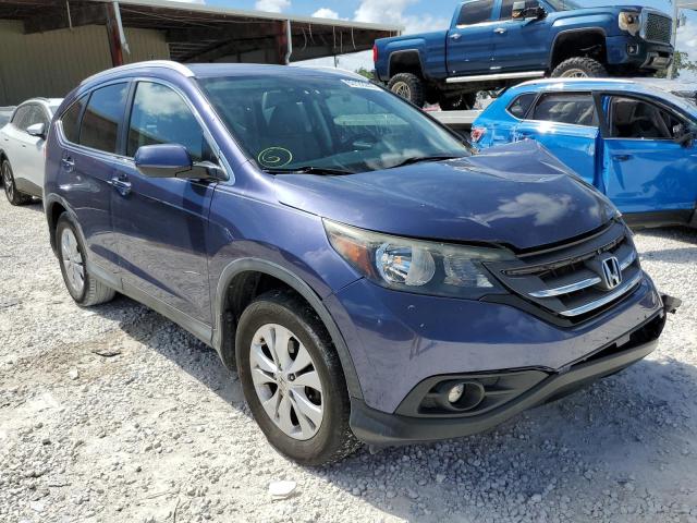 2HKRM4H7XEH705709 - 2014 HONDA CR-V EXL BLUE photo 1