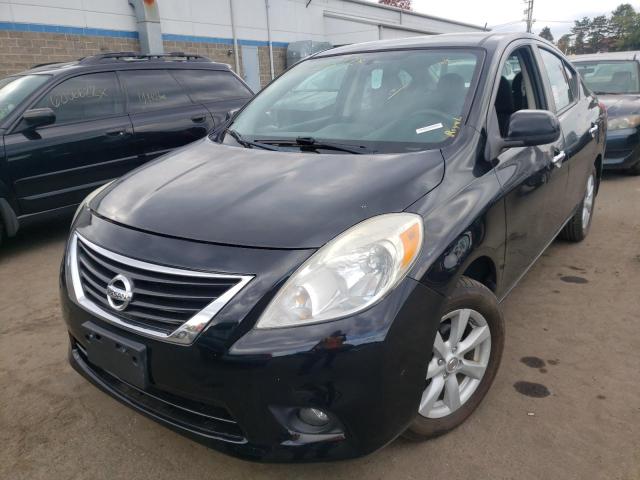 3N1CN7AP0CL846996 - 2012 NISSAN VERSA S BLACK photo 2