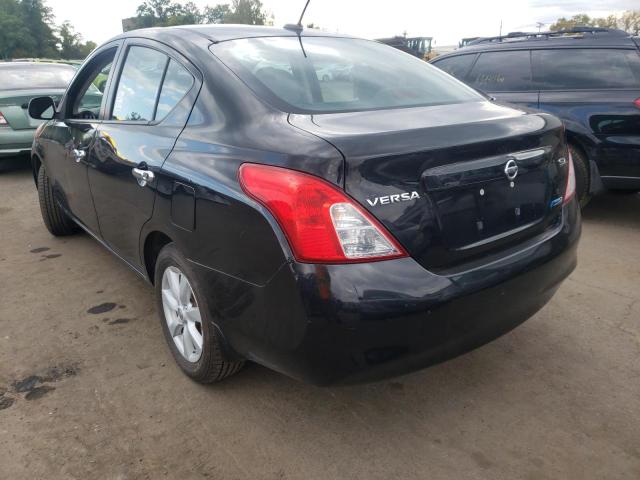 3N1CN7AP0CL846996 - 2012 NISSAN VERSA S BLACK photo 3