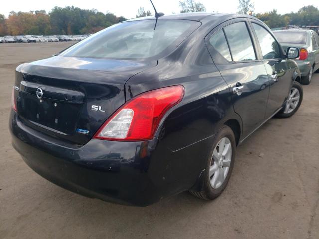 3N1CN7AP0CL846996 - 2012 NISSAN VERSA S BLACK photo 4