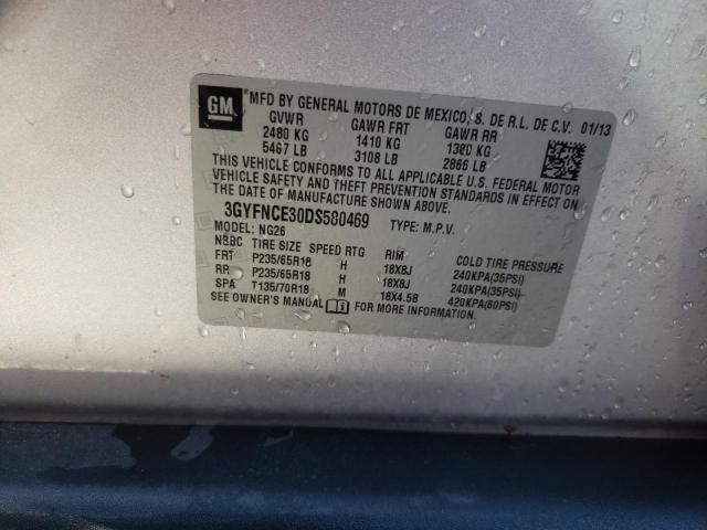 3GYFNCE30DS580469 - 2013 CADILLAC SRX LUXURY UNKNOWN - NOT OK FOR INV. photo 10