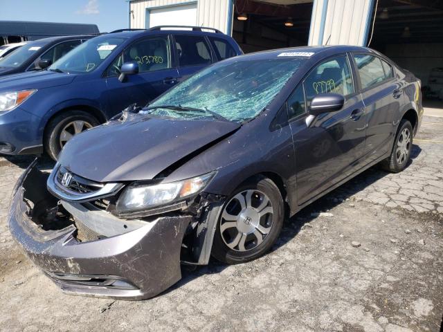 19XFB4F31FE201497 - 2015 HONDA CIVIC HYBR GRAY photo 2