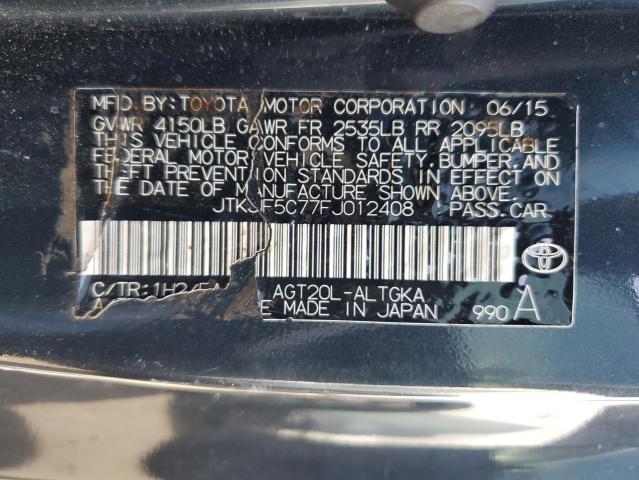 JTKJF5C77FJ012408 - 2015 TOYOTA SCION TC 黑色 照片 10