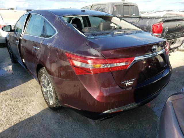 4T1BK1EBXJU285038 - 2018 TOYOTA AVALON XLE MAROON photo 3