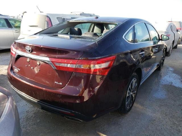 4T1BK1EBXJU285038 - 2018 TOYOTA AVALON XLE MAROON photo 4