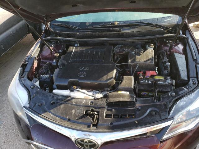 4T1BK1EBXJU285038 - 2018 TOYOTA AVALON XLE MAROON photo 7