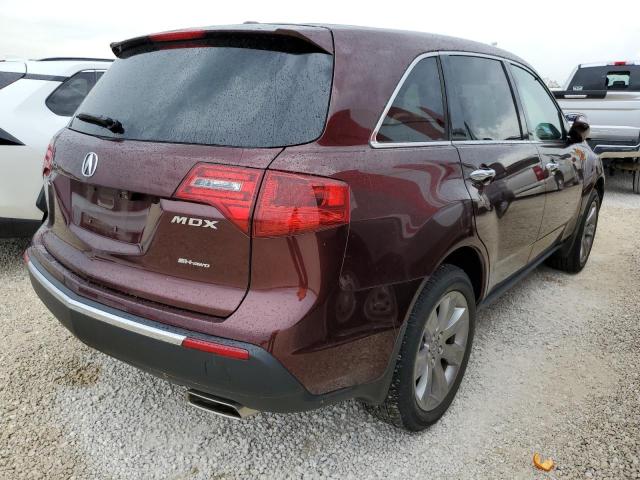 2HNYD2H66DH509873 - 2013 ACURA MDX ADVANC BURGUNDY photo 4