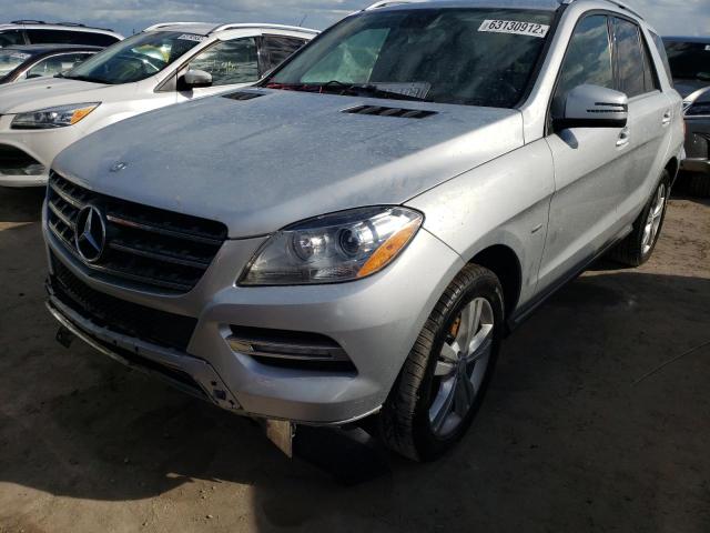 4JGDA5HB1CA038302 - 2012 MERCEDES-BENZ ML 350 4MA SILVER photo 2