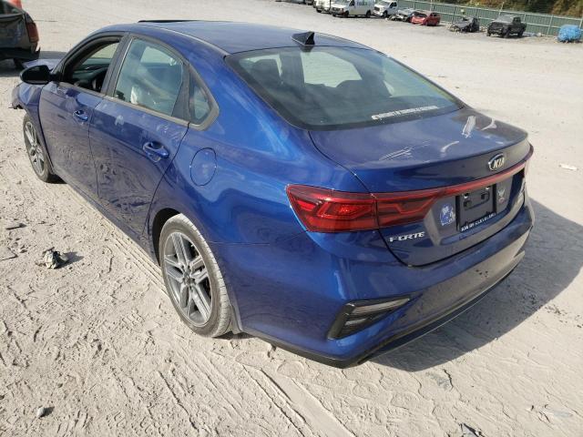 3KPF34AD8KE056787 - 2019 KIA FORTE GT L BLUE photo 3