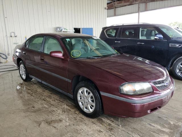 2G1WF52E949451656 - 2004 CHEVROLET IMPALA BURGUNDY photo 1