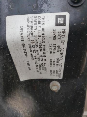 1G8AJ55F66Z150334 - 2006 SATURN ION LEVEL BEIGE photo 10