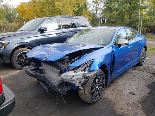 KNAE35LD4N6119213 - 2022 KIA STINGER GT BLUE photo 2