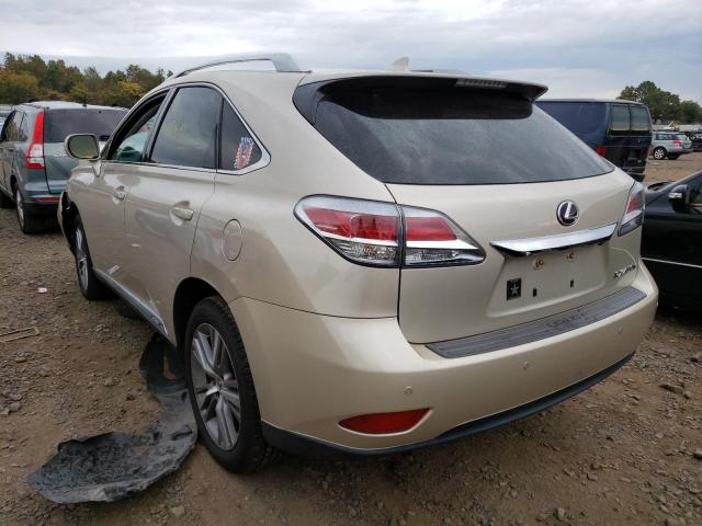 2T2BC1BA4FC001710 - 2015 LEXUS RX 450H GOLD photo 3