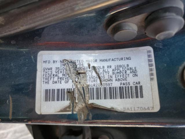 1Y1SK5361RZ060597 - 1994 GEO PRIZM BASE TEAL photo 10