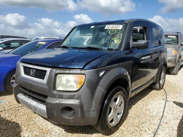 5J6YH285X3L012094 - 2003 HONDA ELEMENT EX BLUE photo 2