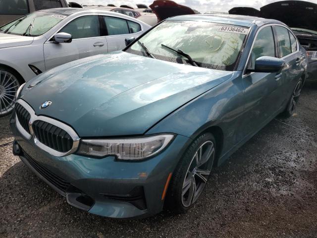 3MW5R1J01M8C04928 - 2021 BMW 330I BLUE photo 2