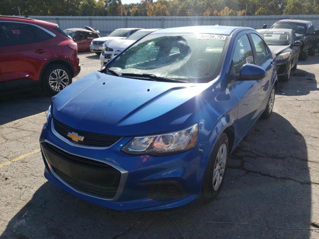 1G1JB5SH2H4142183 - 2017 CHEVROLET SONIC LS BLUE photo 2