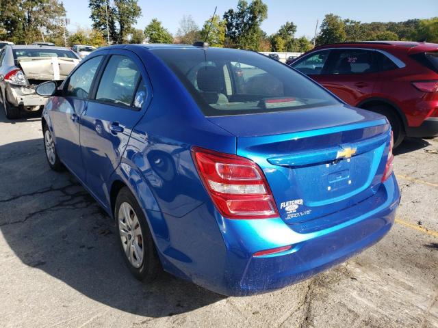 1G1JB5SH2H4142183 - 2017 CHEVROLET SONIC LS BLUE photo 3