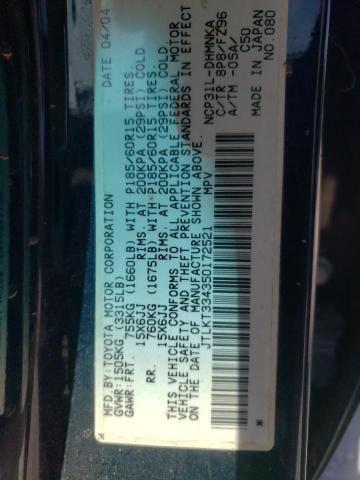 JTLKT334350172521 - 2005 TOYOTA SCION XB ლურჯი ფოტო 10