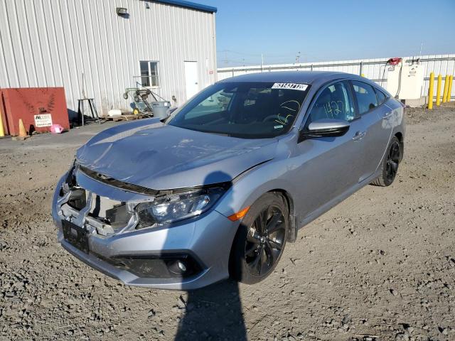 2HGFC2F87LH579354 - 2020 HONDA CIVIC SPOR GRAY photo 2