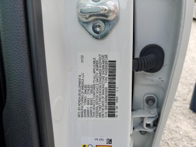 19XFL2H80NE008685 - 2022 HONDA CIVIC SPOR WHITE photo 10