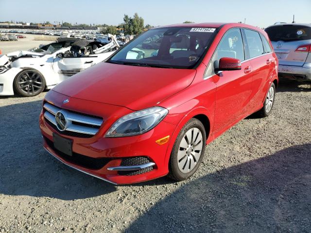 WDDVP9AB3FJ004896 - 2015 MERCEDES-BENZ B ELECTRIC RED photo 2