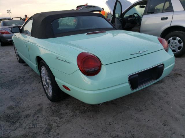 1FAHP60A74Y100913 - 2004 FORD THUNDERBIR TURQUOISE photo 3