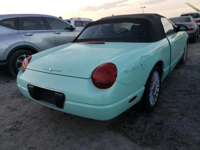 1FAHP60A74Y100913 - 2004 FORD THUNDERBIR TURQUOISE photo 4