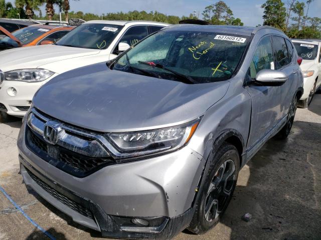 7FARW1H91JE015032 - 2018 HONDA CR-V TOURI SILVER photo 2