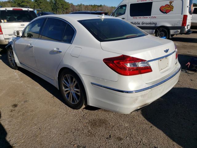 KMHGC4DD8CU211711 - 2012 HYUNDAI GENESIS WHITE photo 3