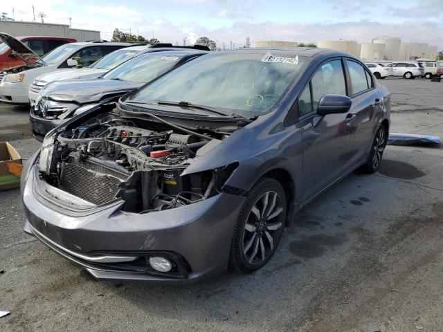 19XFB2F93FE240083 - 2015 HONDA CIVIC EXL 灰色 照片 2